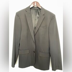 H&M Black Sport Coat with Notched Lapels Slim Fit - nylon sheen